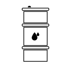 Petrol barrel icon. Flat illustration of petrol barrel vector icon for web design