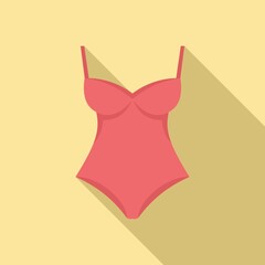 Clothing swimsuit icon. Flat illustration of clothing swimsuit vector icon for web design