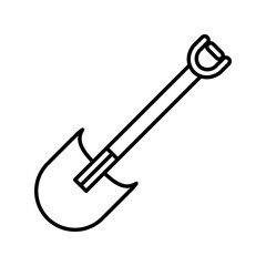 shovel tool line style icon