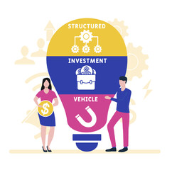 Flat design with people. SIV - structured investment vehicle. Platform. business concept background. Vector illustration for website banner, marketing materials, business presentation, online advertis