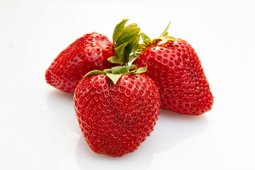 ripe beautiful large strawberries