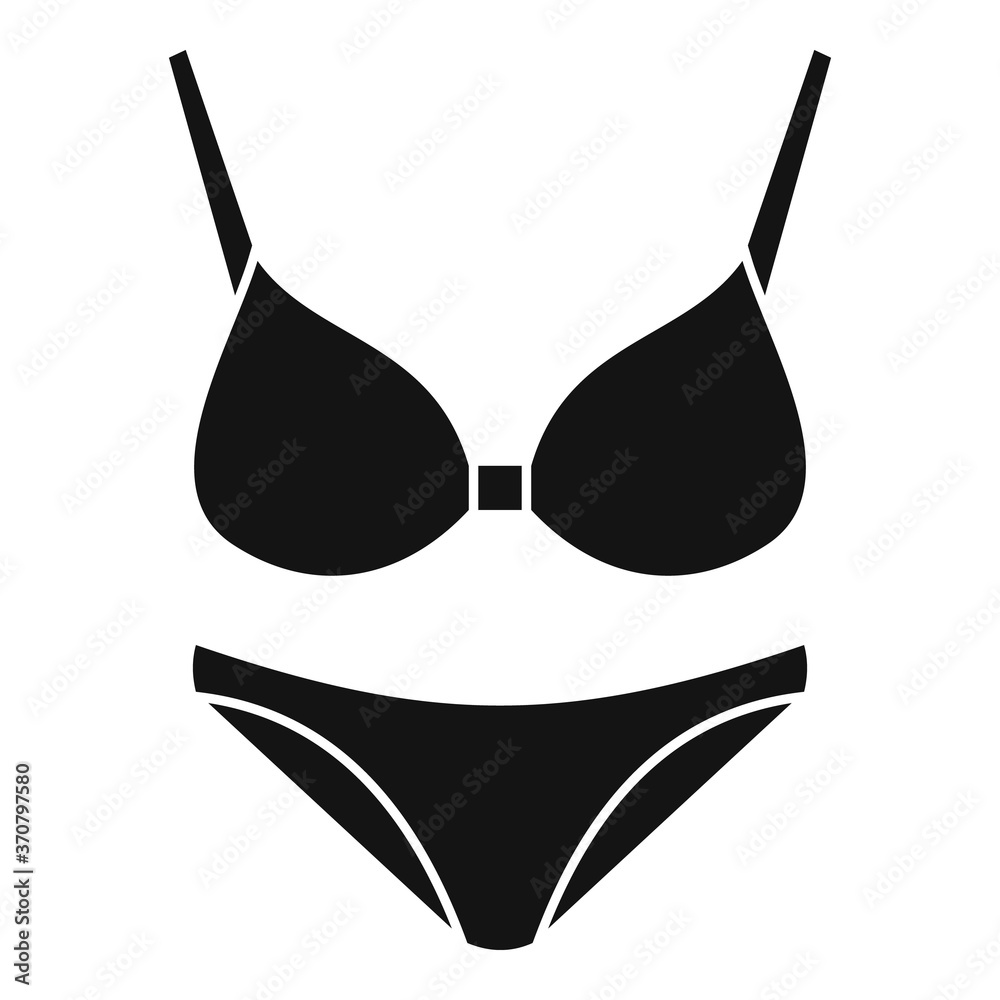 Sticker Retro swimsuit icon. Simple illustration of retro swimsuit vector icon for web design isolated on white background