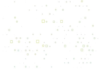 Light Green vector layout with circle spots, cubes.