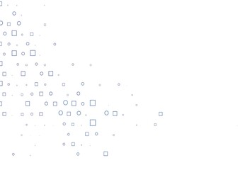 Light BLUE vector texture with disks, rectangles.