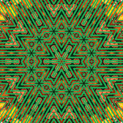 Decorative ornament with mandala decoration. symmetric pattern