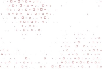 Light Red vector pattern with spheres, squares.