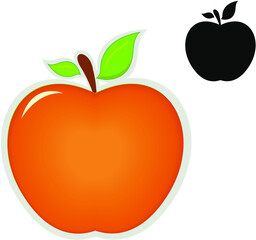vector illustration of an apple
