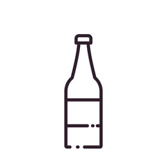 champagne bottle line style icon vector design