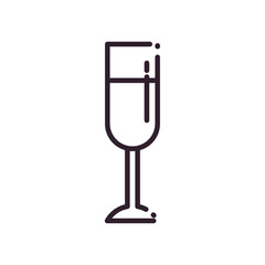 champagne cup line style icon vector design