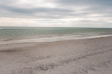 Low tide sand exposed on marco Island 10000 islands beaches 