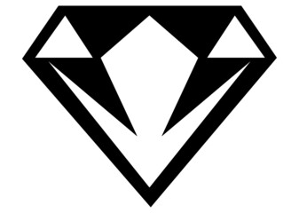 Diamond flat vector icon

