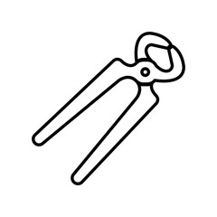 slip joint pliers tool line style icon