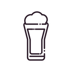 beer glass line style icon vector design