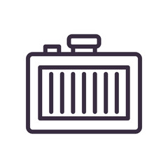 car battery line style icon vector design