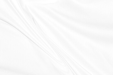 Naklejka na ściany i meble beauty soft fabric white abstract smooth curve shape decorate fashion textile background