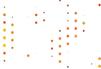 Light Yellow, Orange vector cover with spots.