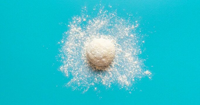 Vegetarian pizza, the making of stop motion video. Pizza with vegetables