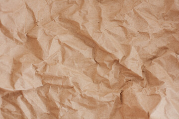 brown recycled crumpled paper background: crush  fold texture backgrounds for design, decorative. paper texture concept.