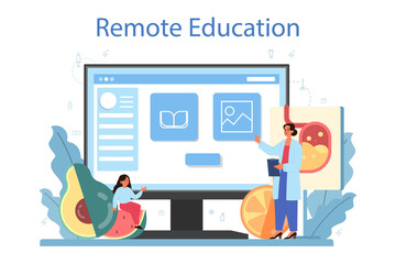 Healthy lifestyle class online service or platform. Idea of medicine