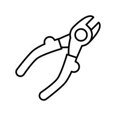 tool pliers line style icon