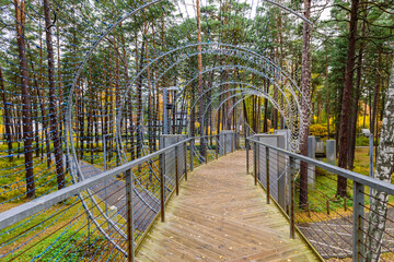 Beautiful autumn landscape. City Park in Jurmala town, Latvia