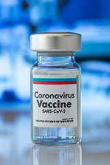 Nova Vacina Russa contra Coronavírus Sars-Cov-2 sobre a mesa do laboratório