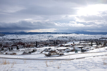Butte Montana winter vista