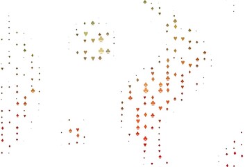 Light Green, Red vector texture with playing cards.