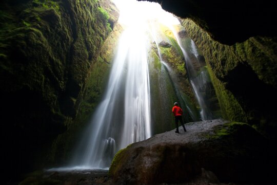 Gljufrabui Waterfall on the South Coast of Iceland
