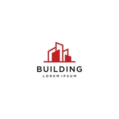 Naklejka premium Building Logo Vector Design Template