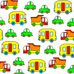 pattern with colorful cars