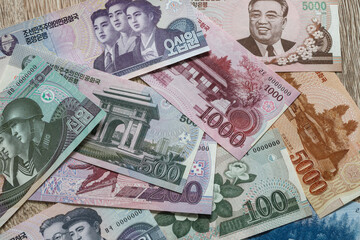 Communist North Korean money called Won, All Banknotes