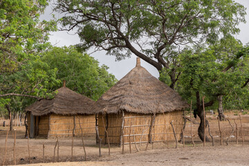Cabañas en la isla de Sipo, Senegal