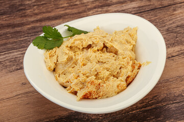 Vegan dietary cusine - humus snack