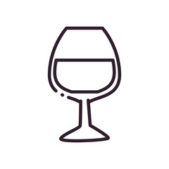 alcohol cocktail glass line style icon vector design