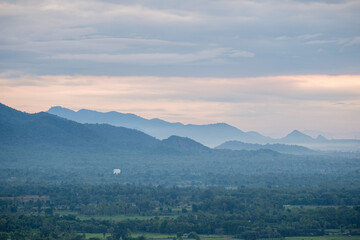 Fototapeta premium Rice fields in the rainy season in northern Thailand.