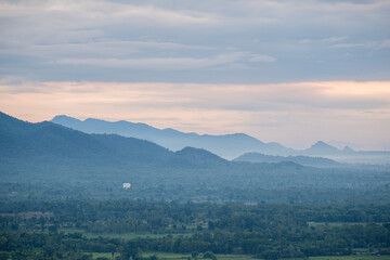 Rice fields in the rainy season in northern Thailand.