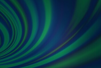 Dark BLUE vector background with bent ribbons.