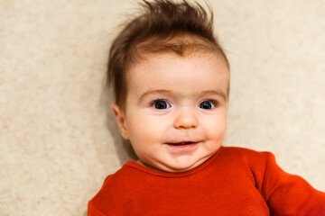 Happy baby girl portrait