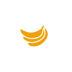 Banana fruit logo design template