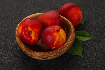 Sweet tasty ripe few nectarines