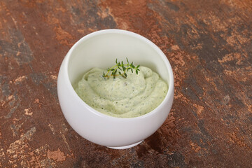 Cottage cream snack with herbs