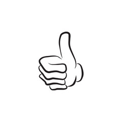 good rate logo with hand thumb up design template