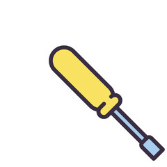 screwdriver line and fill style icon vector design