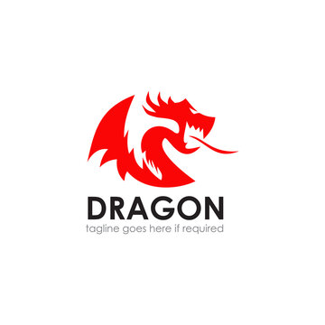 Dragon logo design vector template