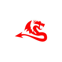 Dragon logo design vector template