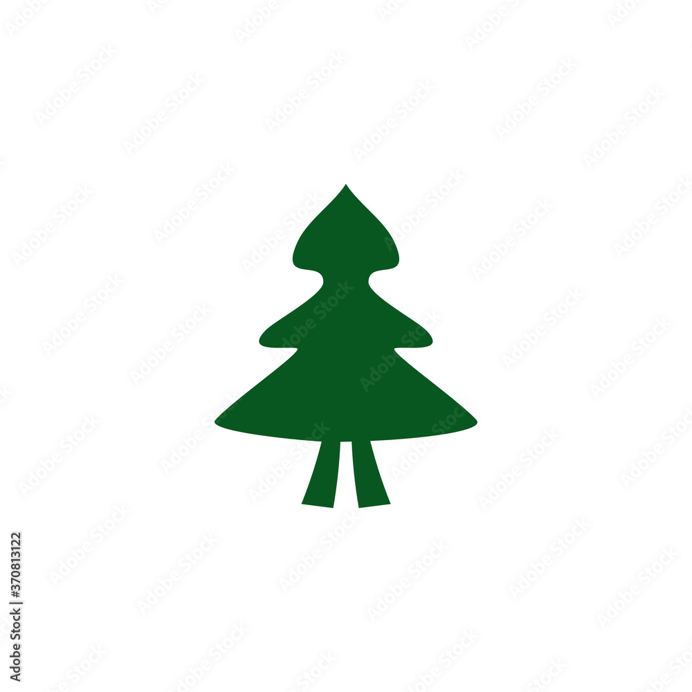 Sticker Pine tree logo design symbol template