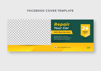 Abstract facebook cover banner template