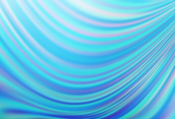 Fototapeta premium Light BLUE vector pattern with lines, ovals.
