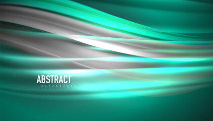 Creative fluid wave lines abstract background. Trendy abstract layout template for business or technology presentation, internet poster or web brochure cover, wallpaper